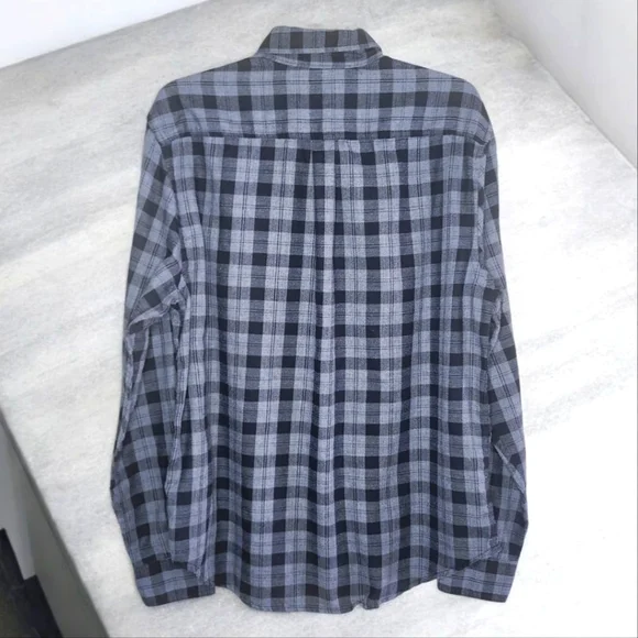 LUCKY BRAND Gray & Black Flannel - Large - Picture 2 of 5